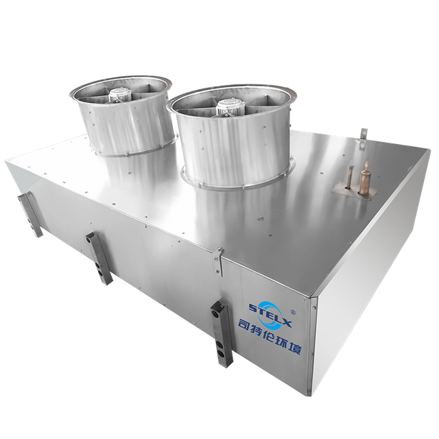 Evaporador de túnel de frutos do mar em espiral vertical com degelo automático