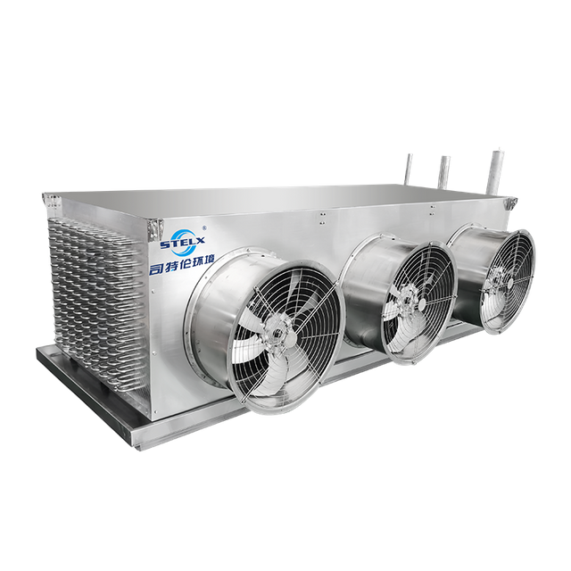 Evaporador congelador de túnel de aletas azuis de amônia com maior eficiência do sistema para a indústria alimentícia