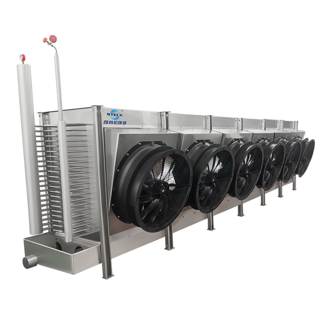 Evaporador industrial do congelador da explosão do esboço oblíquo do desempenho seguro de baixo nível de ruído