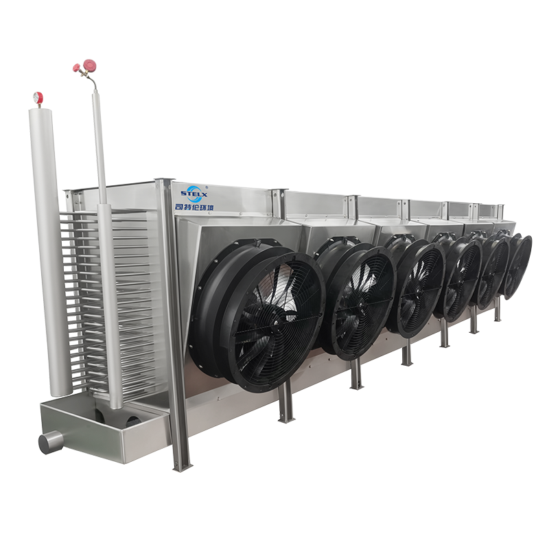 Evaporador industrial do congelador da explosão do esboço oblíquo do desempenho seguro de baixo nível de ruído